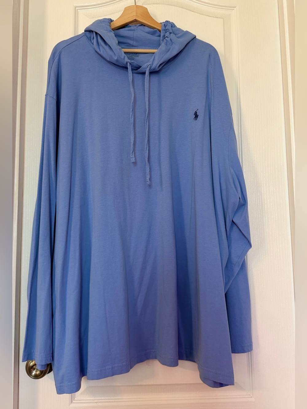Polo by Ralph Lauren Periwinkle Hooded Long Sleeve Tee 4X